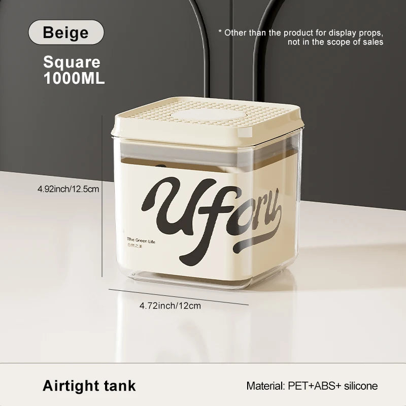 Vacuum Sealed Storage Jar – Food-Grade Plastic – Moisture-Proof Design – Ideal for Snacks and Grains 7