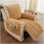 Verdant Leaf Pattern Recliner Cover – Universal Anti-Slip Slipcover for Recliner Chair Protection and Style 3
