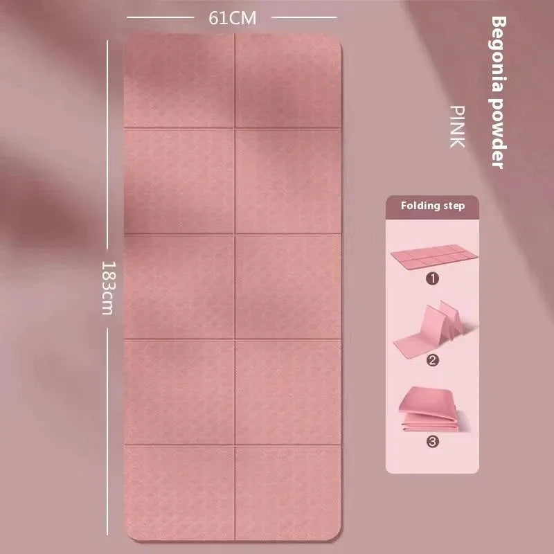 Versatile Folding Yoga Mat | Thick TPE Exercise Mat for Home & Travel Ð Lightweight and Non-Slip Surface for Comfort and Durability 4