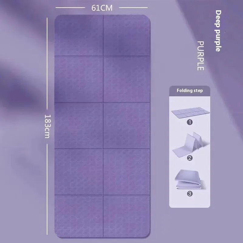 Versatile Folding Yoga Mat | Thick TPE Exercise Mat for Home & Travel Ð Lightweight and Non-Slip Surface for Comfort and Durability 7