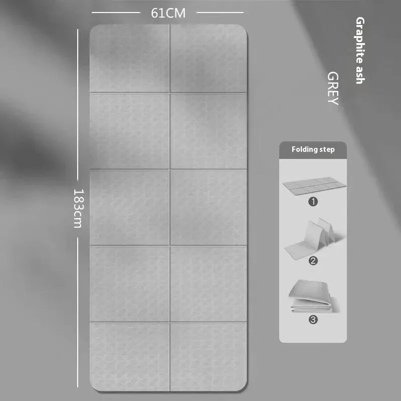 Versatile Folding Yoga Mat | Thick TPE Exercise Mat for Home & Travel Ð Lightweight and Non-Slip Surface for Comfort and Durability 8