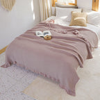 Waffle Weave Sofa Blanket – Soft Cotton Quilt for Cozy Home Decor, Multi-Size Options Available 4