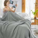Waffle Weave Sofa Blanket – Soft Cotton Quilt for Cozy Home Decor, Multi-Size Options Available 8