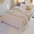 Waffle Weave Sofa Blanket – Soft Cotton Quilt for Cozy Home Decor, Multi-Size Options Available 9