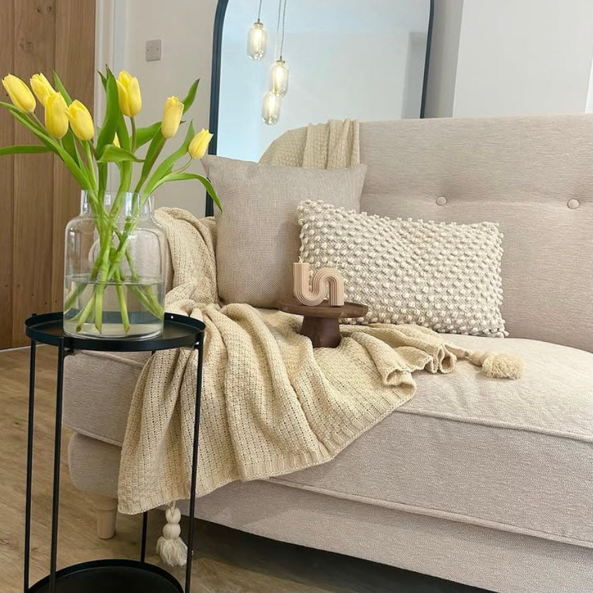 Waffle blanket – Soft cotton – Nordic design – Cozy home accessory – 60 x 80 in 4