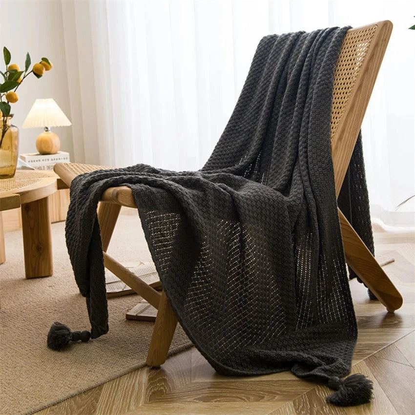 Waffle blanket – Soft cotton – Nordic design – Cozy home accessory – 60 x 80 in 6