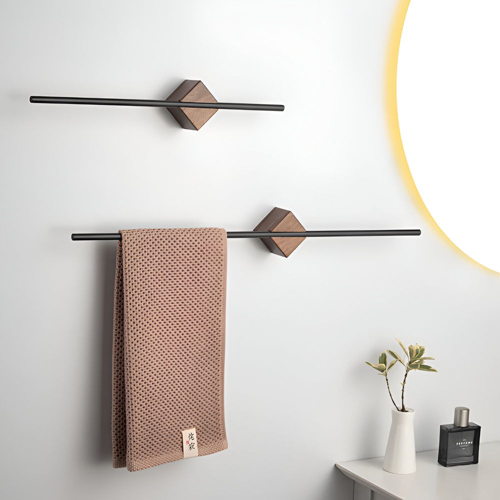 Wall-Mounted Towel Rail – Minimalist Acrylic and Stainless Steel Bathroom Towel Rack in 40cm and 50cm Options 2