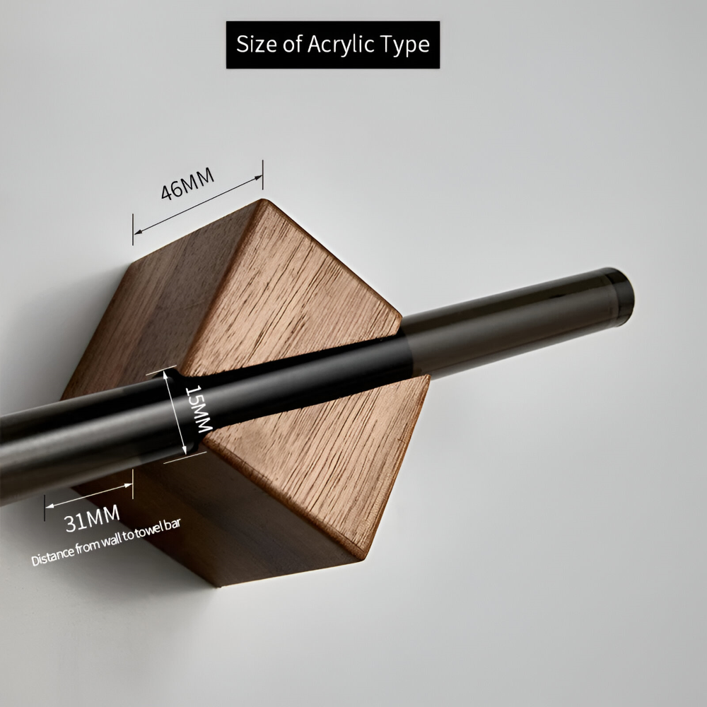 Wall-Mounted Towel Rail – Minimalist Acrylic and Stainless Steel Bathroom Towel Rack in 40cm and 50cm Options 7