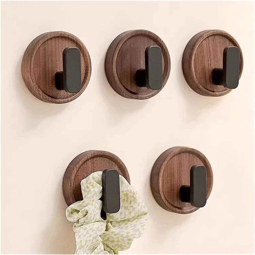 Wall hook – Solid walnut wood – Minimalist Nordic design – Perfect key holder for wall or coat hooks 1