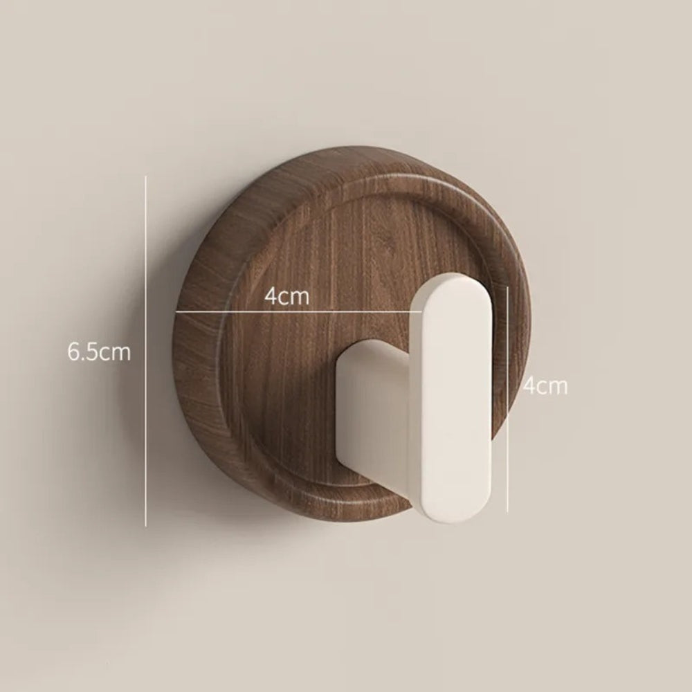 Wall hook – Solid walnut wood – Minimalist Nordic design – Perfect key holder for wall or coat hooks 3