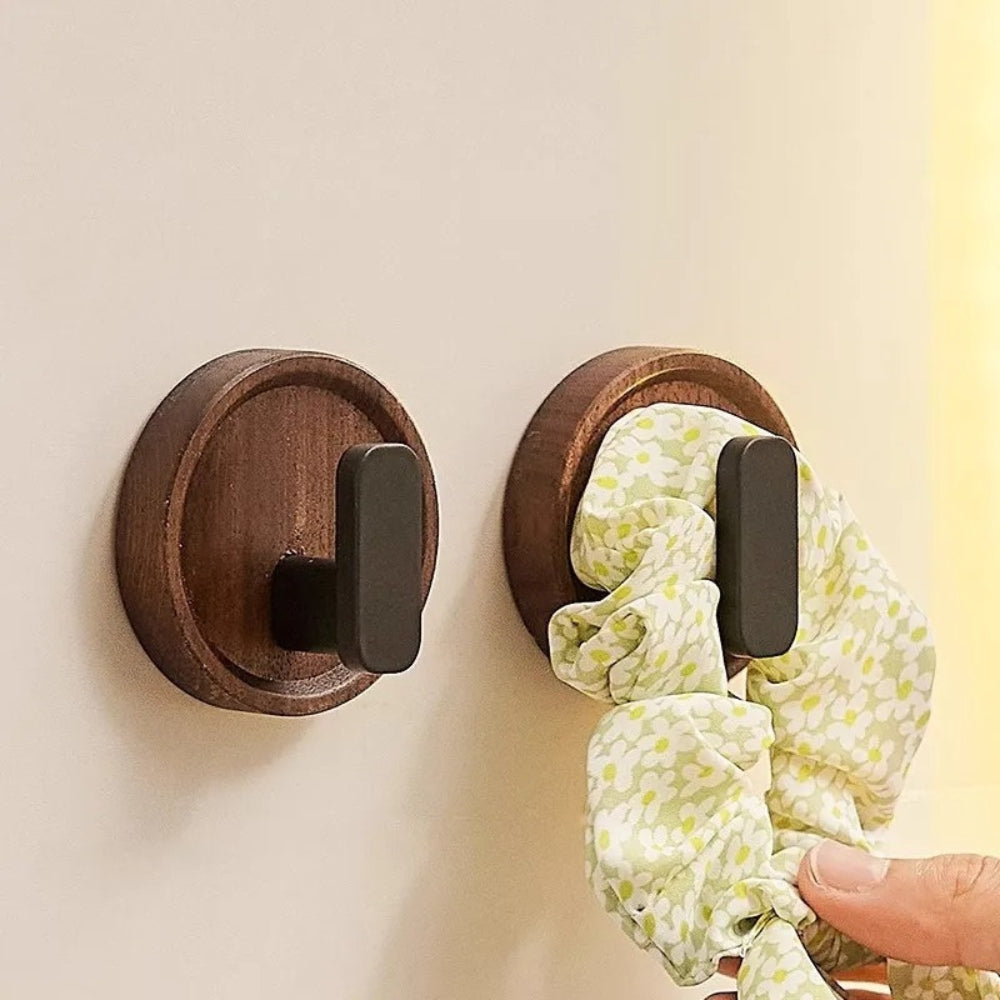 Wall hook – Solid walnut wood – Minimalist Nordic design – Perfect key holder for wall or coat hooks 7