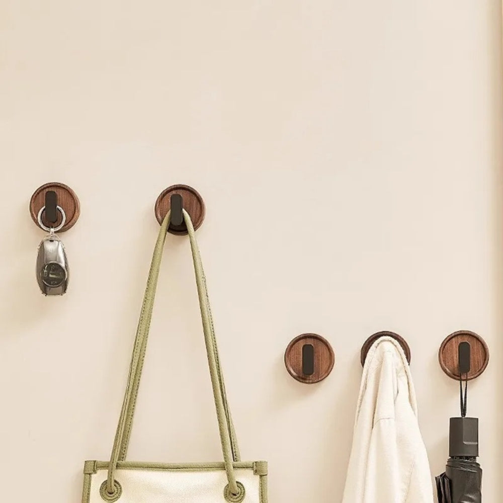 Wall hook – Solid walnut wood – Minimalist Nordic design – Perfect key holder for wall or coat hooks 8