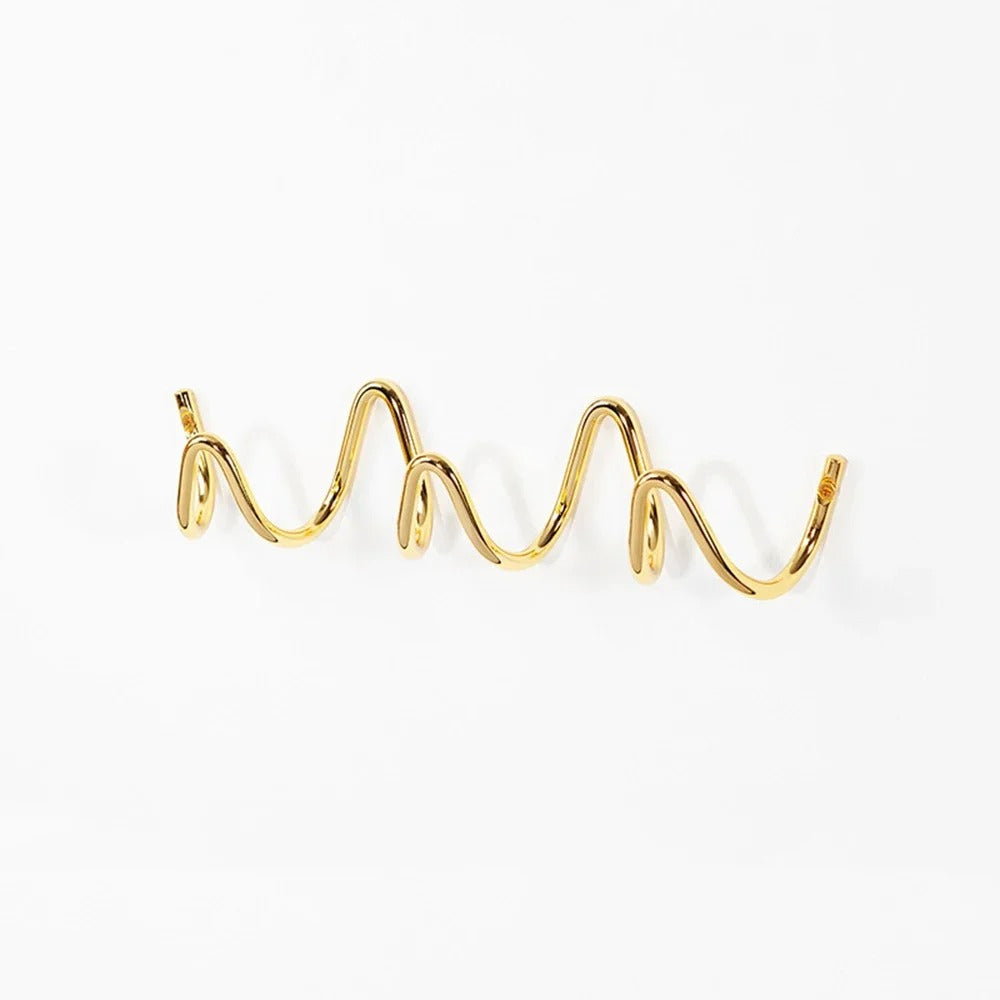 Wall hook – Wrought iron – Modern ocean wave design – Stylish entryway accessory 8
