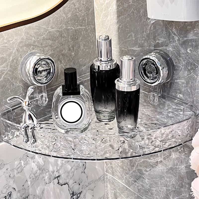 Wall shelf – Durable plastic – Suction cup mounted – Versatile organizer for bathroom, kitchen, or office 5
