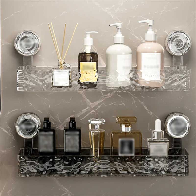 Wall shelf – Durable plastic – Suction cup mounted – Versatile organizer for bathroom, kitchen, or office 6