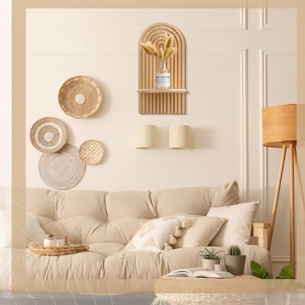 Wall shelf – Minimalist wood – Arch design – Scandinavian style – 6.7 x 4.7 x 13.8 in 1