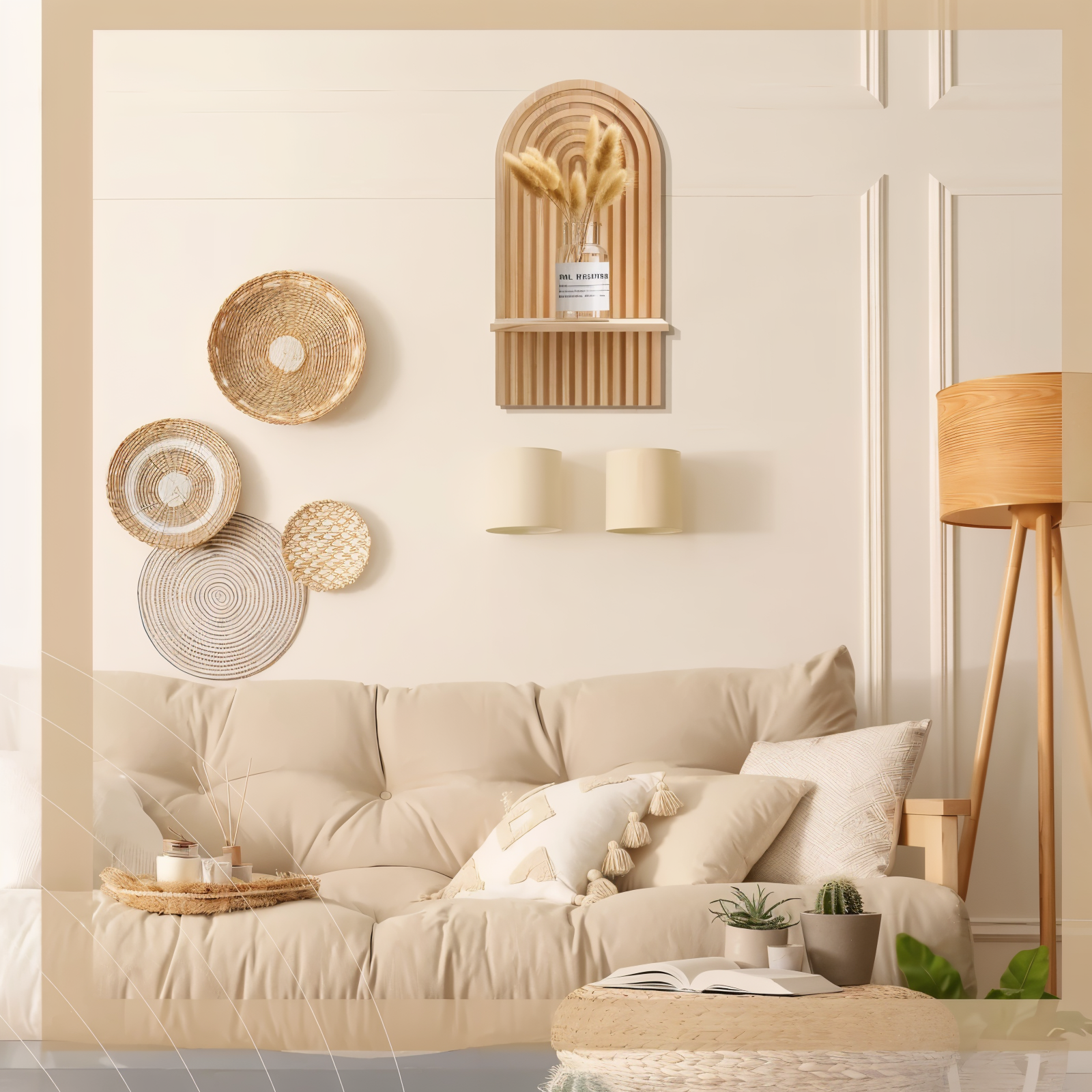Wall shelf – Minimalist wood – Arch design – Scandinavian style – 6.7 x 4.7 x 13.8 in 1