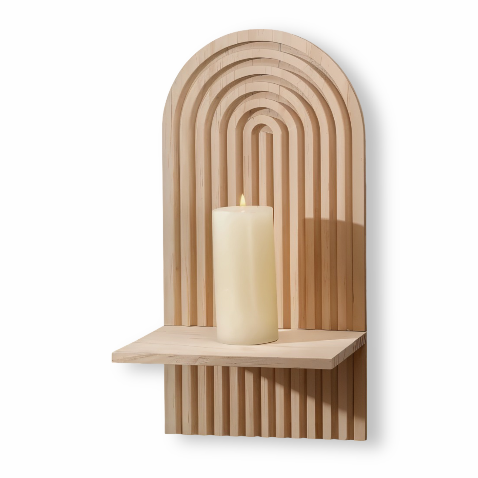 Wall shelf – Minimalist wood – Arch design – Scandinavian style – 6.7 x 4.7 x 13.8 in 7