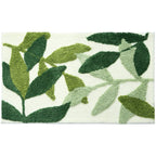 Washable Area Rug with Green Leaf Print – Soft Non-Slip Floor Rug for Kitchen, Bathroom, and Entryway 3
