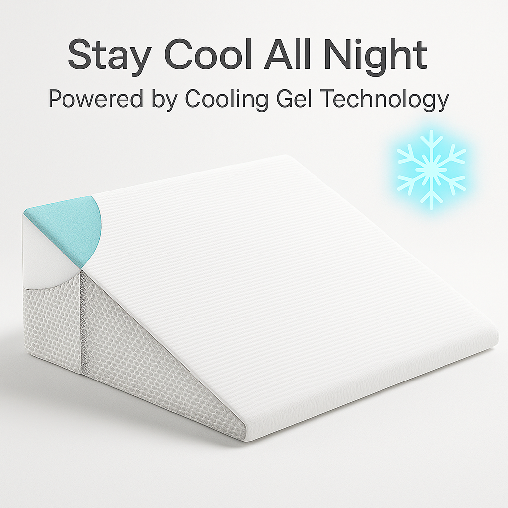 Wedge pillow – Ergonomic memory foam – Hypoallergenic cover – Ideal for back and neck support 6