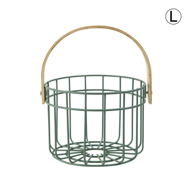 Wire basket – Durable iron – Stylish storage solution – Perfect for kitchen organization – 9.05 x 5.9 in 0