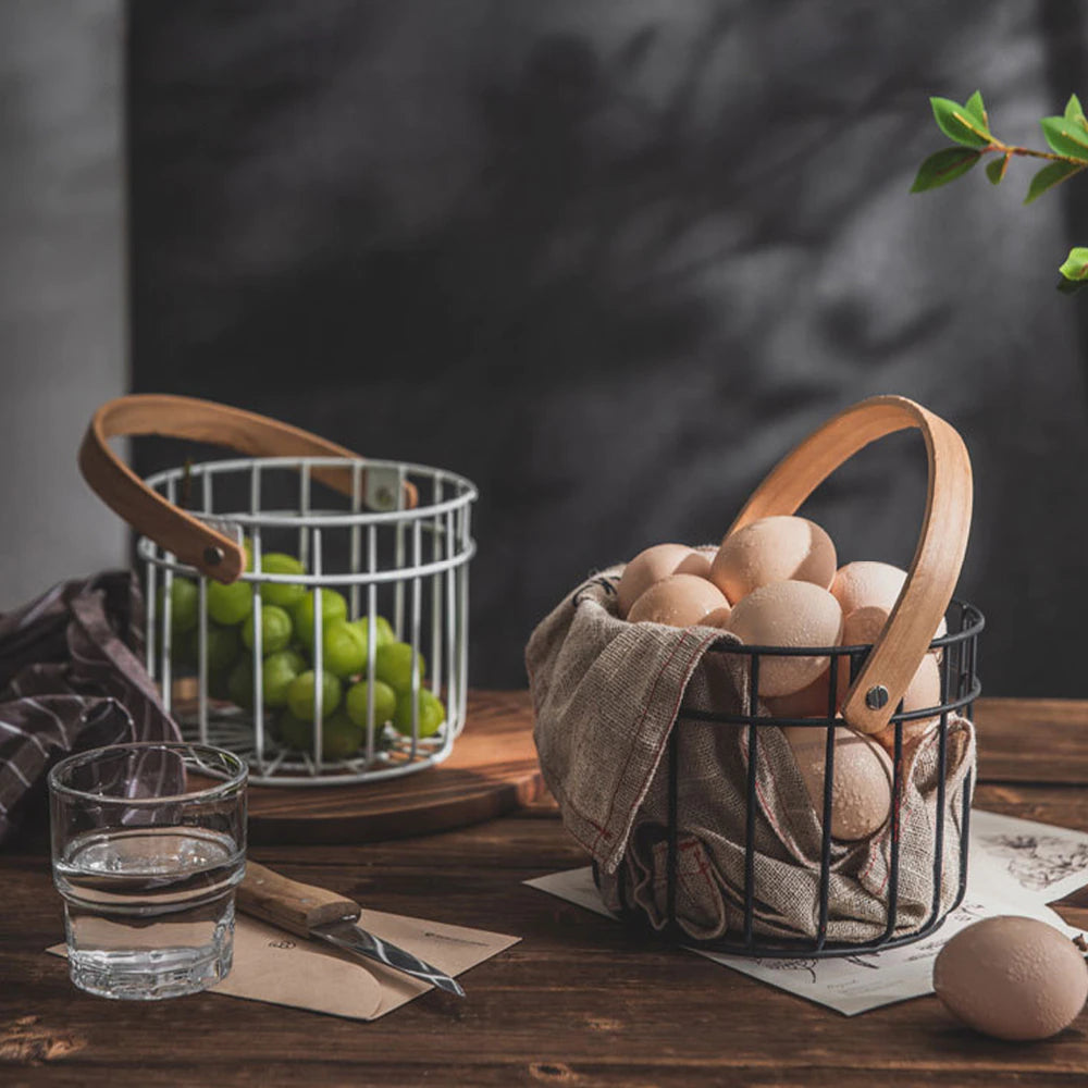 Wire basket – Durable iron – Stylish storage solution – Perfect for kitchen organization – 9.05 x 5.9 in 2