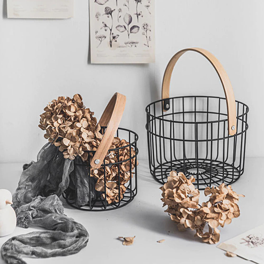 Wire basket – Durable iron – Stylish storage solution – Perfect for kitchen organization – 9.05 x 5.9 in 7