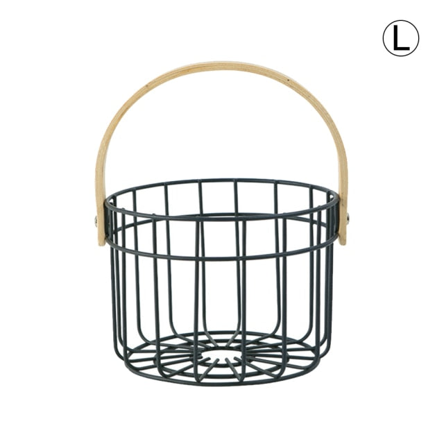 Wire basket – Durable iron – Stylish storage solution – Perfect for kitchen organization – 9.05 x 5.9 in 9