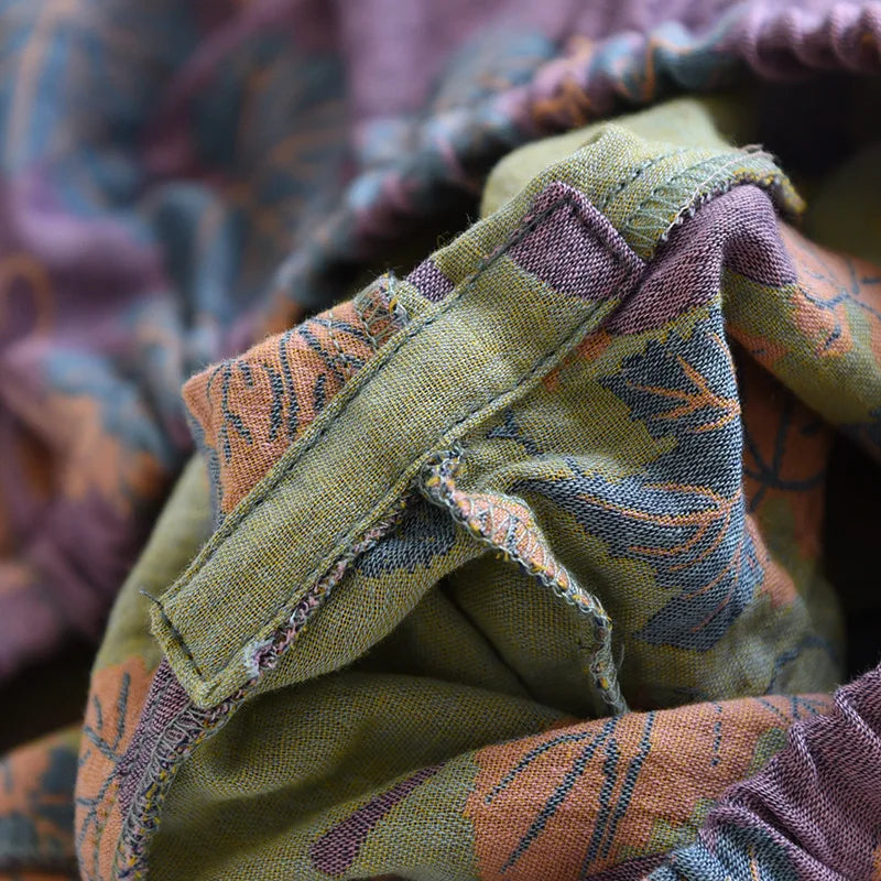 Women's Cotton Vintage Printed Pajama Shorts with Pockets | Comfortable Sleep Shorts for Home 5