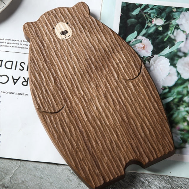 Wood Cutting Board – Bear Shape – Fun Kitchen Accessory – Perfect for Food Prep 0