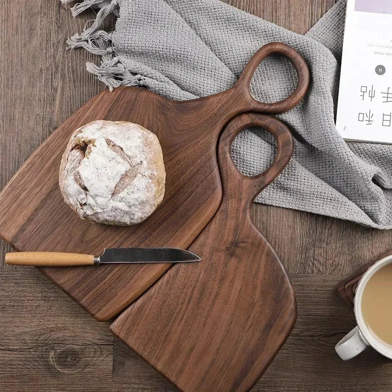 Wood cutting board – Premium walnut – Double-sided design – Kitchen and serving essential – 13.8 x 9.8 in 1
