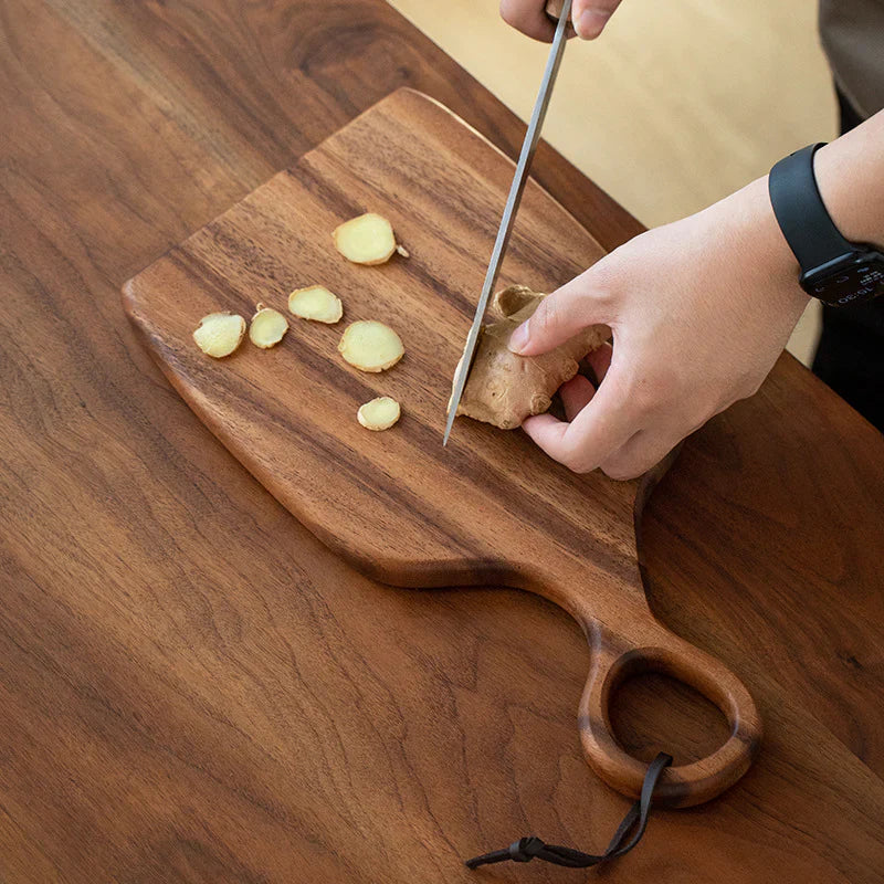 Wood cutting board – Premium walnut – Double-sided design – Kitchen and serving essential – 13.8 x 9.8 in 2