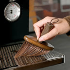 Wooden Coffee Grinder Cleaning Brush with Ergonomic Beech Handle and Synthetic Bristles for Spotless Brew Station 1