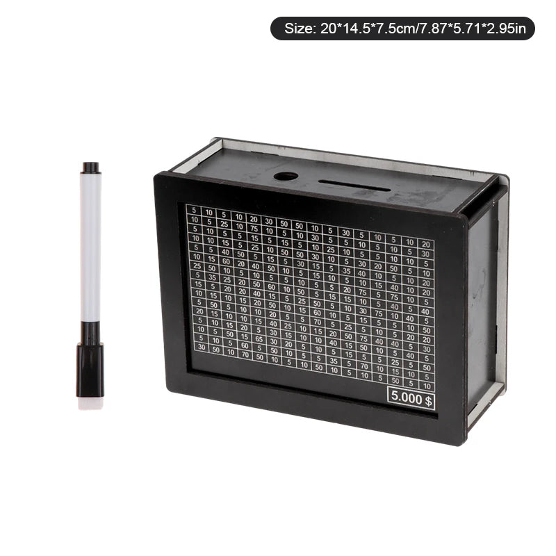 Natural wood piggy bank designed for adults, featuring a built-in coin counter and customizable options. Its sleek finish and modern design make it a stylish addition 4