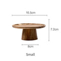 Wooden cake stand – Eco-friendly natural wood – Elevated serving tray – Versatile home decor 0