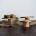 Wooden cake stand – Eco-friendly natural wood – Elevated serving tray – Versatile home decor 1