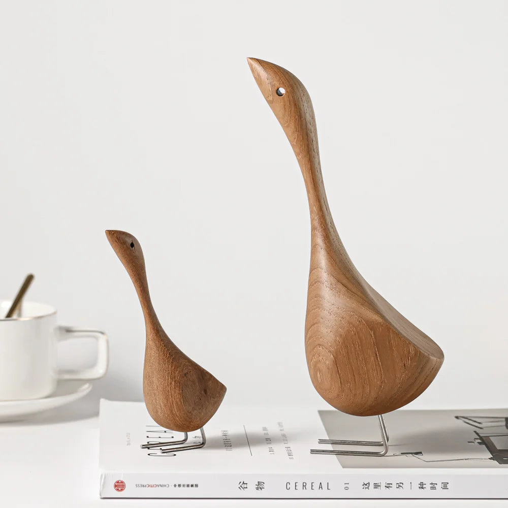 Wooden figurines – Teak wood – Minimalist design – Nature-inspired home decor 1