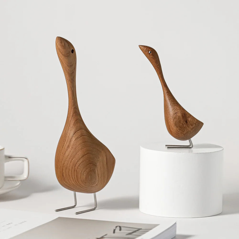 Wooden figurines – Teak wood – Minimalist design – Nature-inspired home decor 2