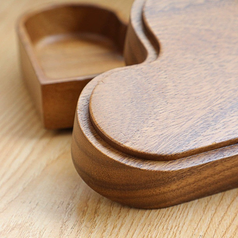 Wooden snack tray – Heart-shaped design – Natural wood – Ideal for gatherings and gifting – 6.7 x 5.9 x 1.2 in 7