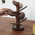 Wooden trivet – Black walnut – Tree-shaped design – Heat protection for hot dishes and pots 0