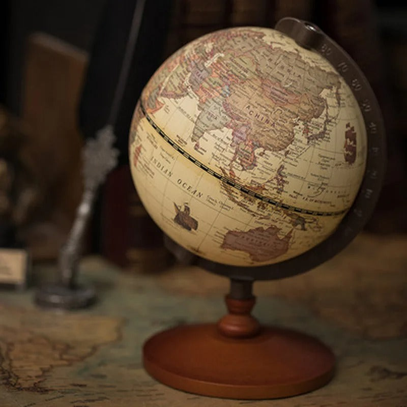 World globe – Retro-style – Dark yellow map – 22 cm – Elegant home decor 1