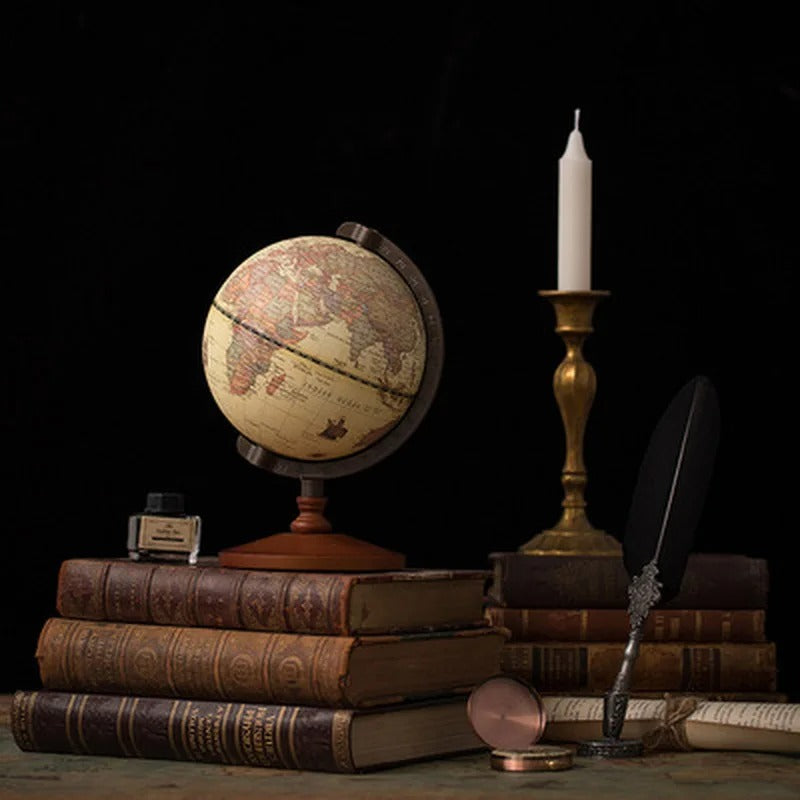 World globe – Retro-style – Dark yellow map – 22 cm – Elegant home decor 2
