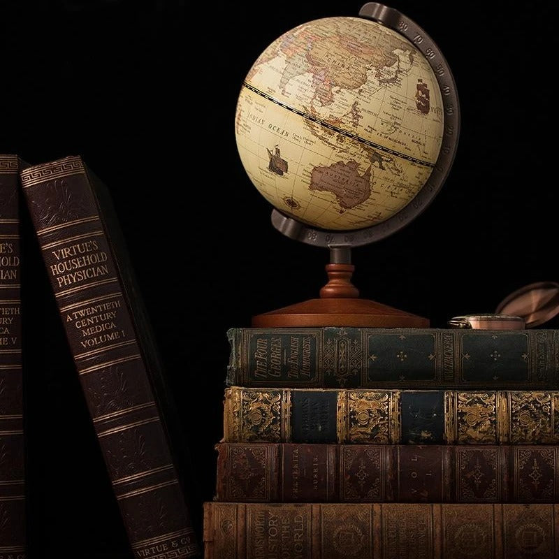 World globe – Retro-style – Dark yellow map – 22 cm – Elegant home decor 3