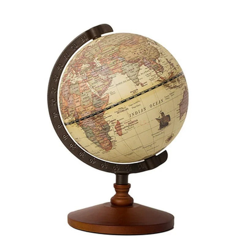 World globe – Retro-style – Dark yellow map – 22 cm – Elegant home decor 4