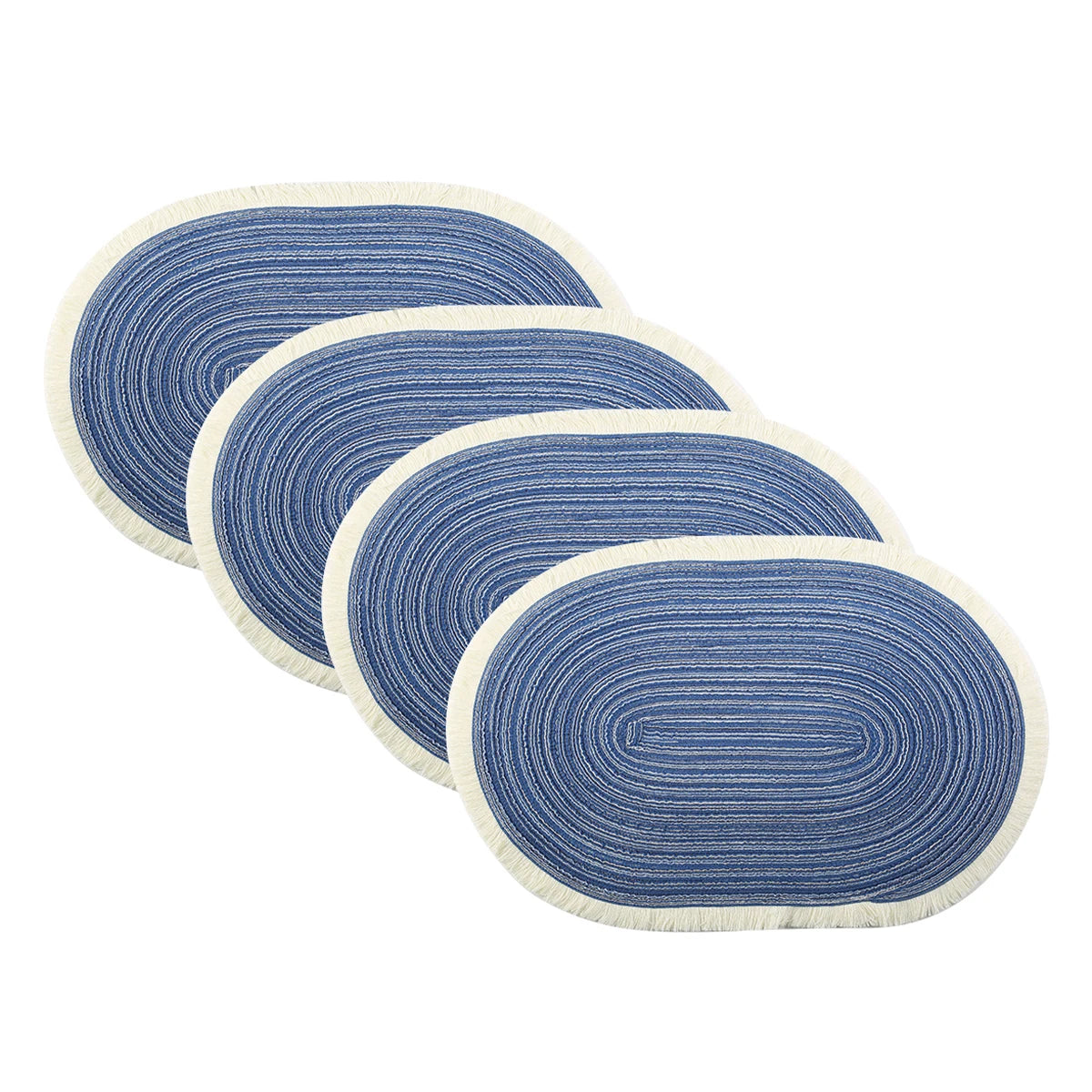 Woven Braided Placemats Set of 4, Washable Non-Slip Table Mats, 18x12 Inches, Natural Color, Perfect for Christmas and Everyday Use 5
