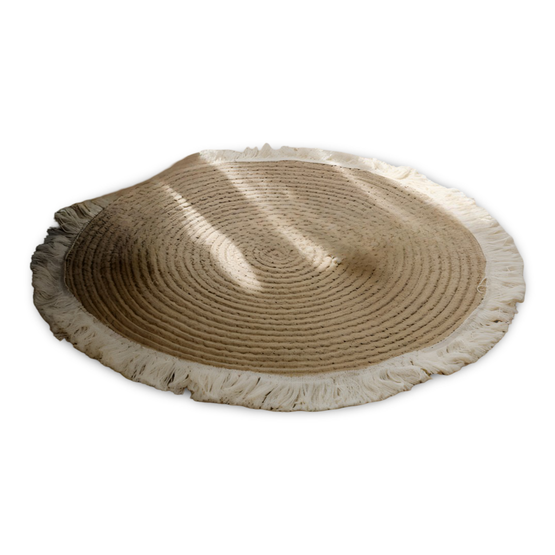 Woven rug – Handcrafted scrim – Vintage Japanese design – Plush and anti-slip – 17.7 to 39.4 in diameter 6