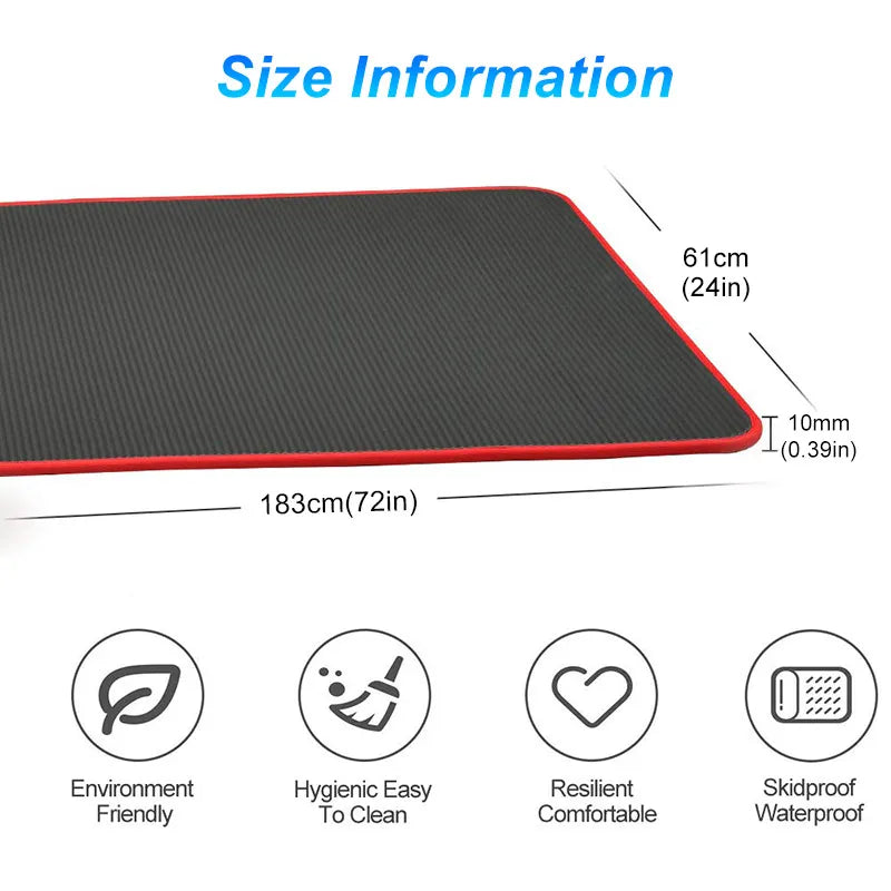 Yoga mat – Extra thick – Non-slip grip – Eco-friendly material – 72 x 24 in 4