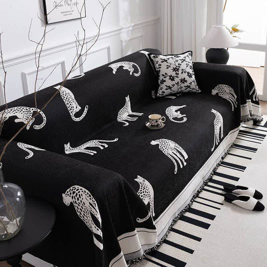 Premium leopard sofa protector