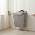 Foldable Wall-Mounted Laundry Basket – Space-Saving Polyester Hamper for Home Organization, Easy Storage, Grey