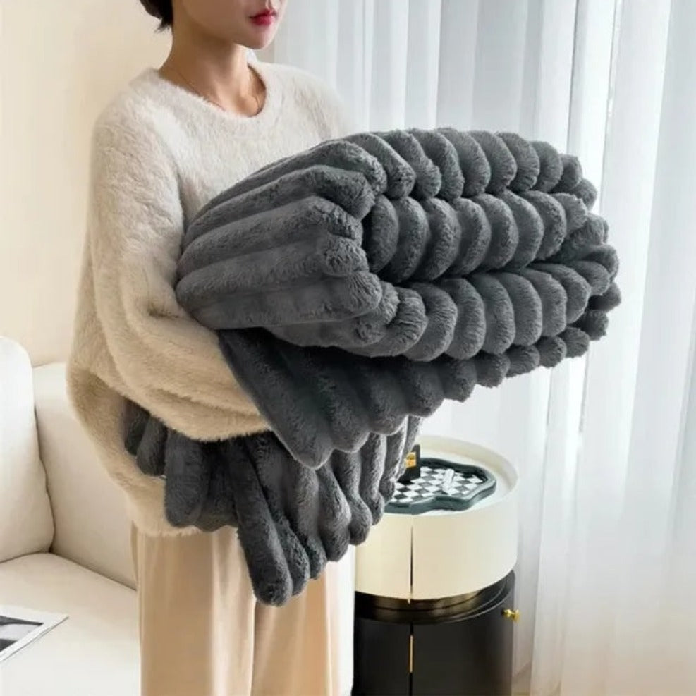 Fluffy Cozy Blanket for Relaxing Hours